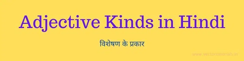 Adjective Kinds in Hindi