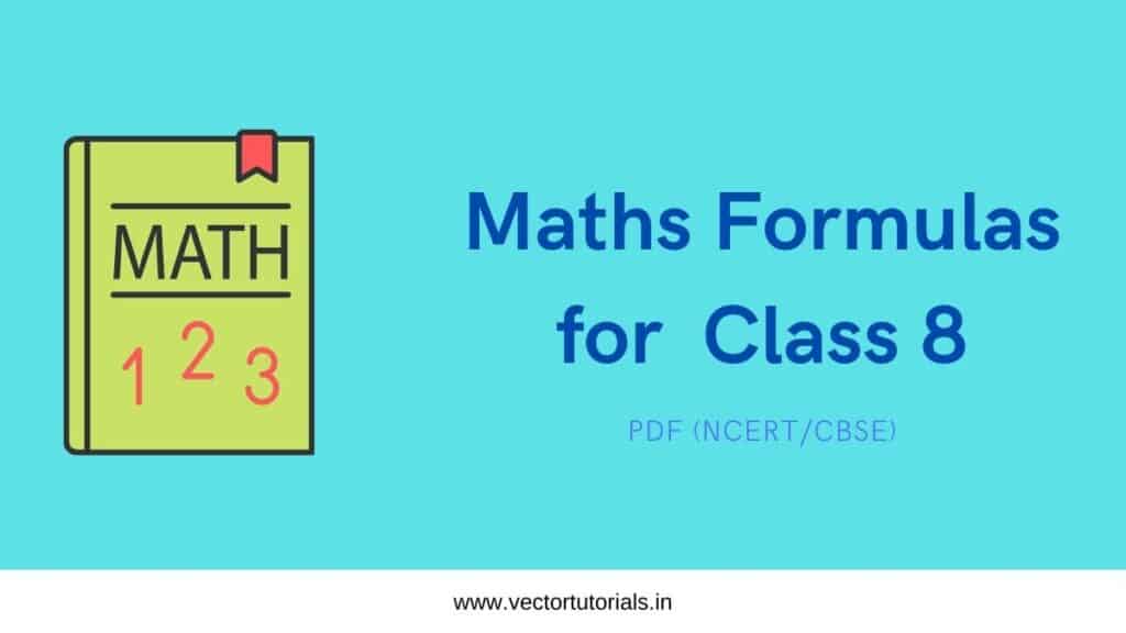 Maths formulas for Class 8