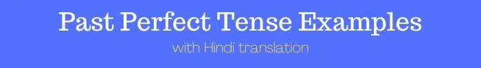 Past Perfect Tense Examples with Hindi Translation