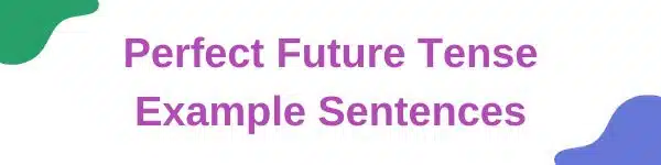 Perfect Future Tense Sentences