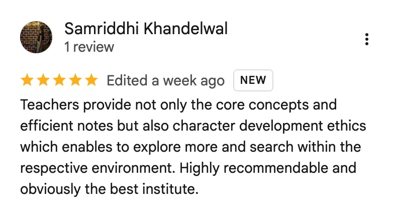 Student Testimonials 1 Google Review 1